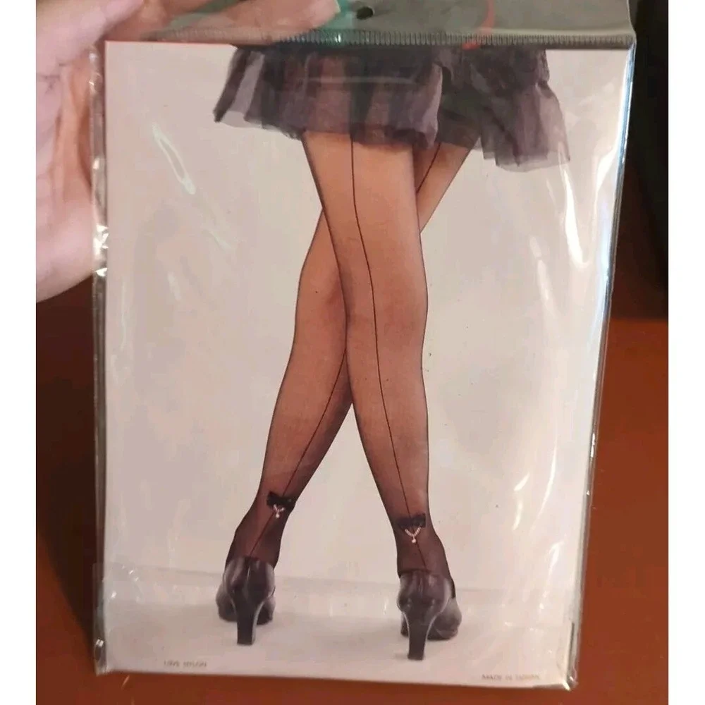 New Sexy Golden LEGS White QUEEN STOCKINGS w/bows PANTYHOSE nylon HOSIERY‎